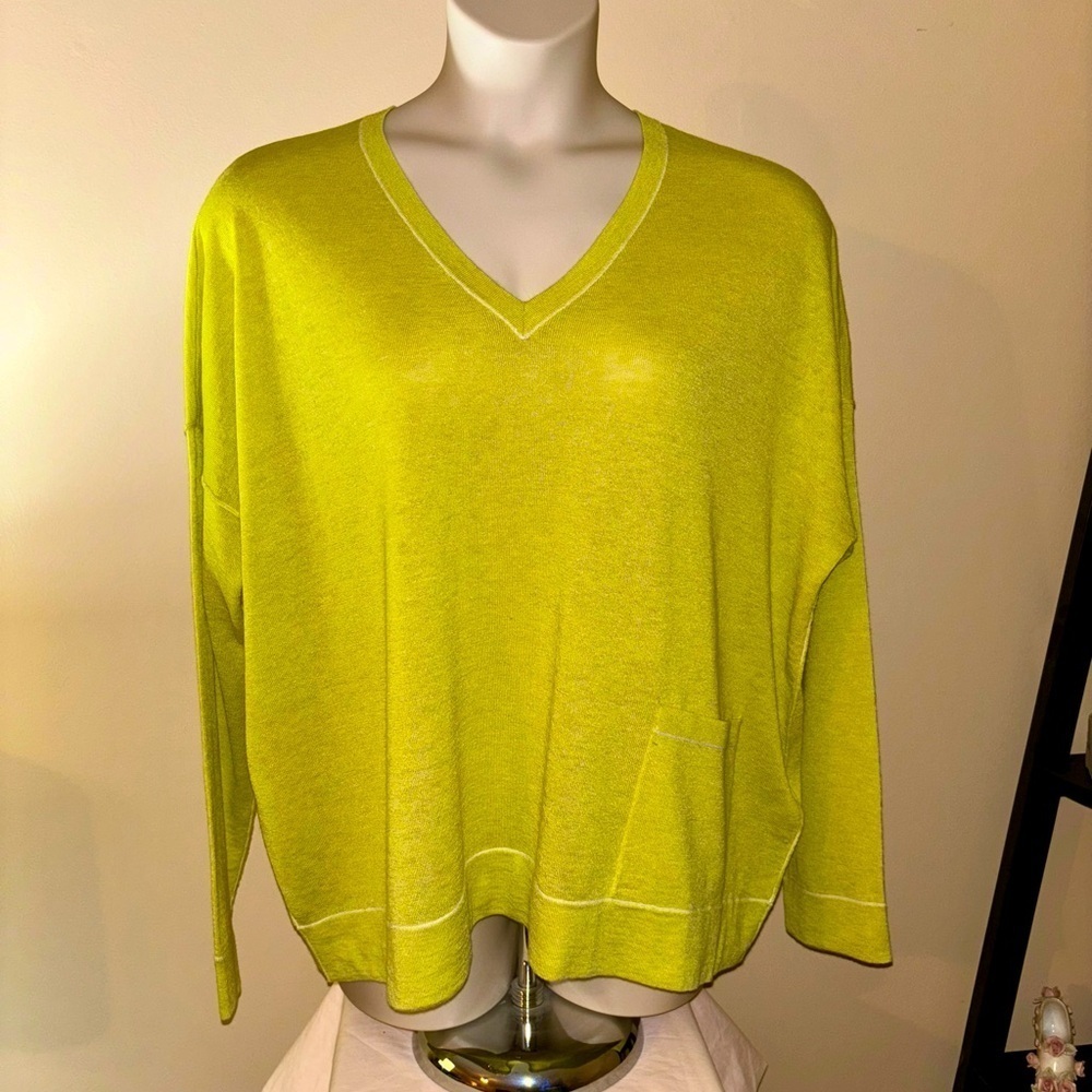 NWT Eileen Fisher V-Neck Sweater. Sz. 1X